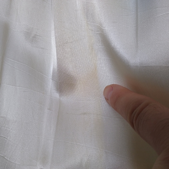 VINTAGE 1940s Ivory Satin and Pink Lace Dressing Gown Robe - Picture 10 of 14